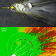 Comparison of scouring marks produced in experiments (top) and those produced in a computational model of a 100 km-wide object. Image: Peter Schultz